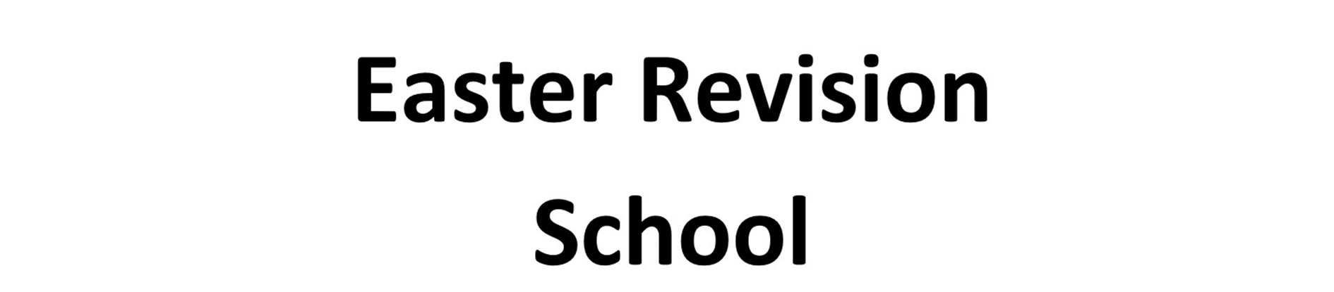 Easter Revision School Timetable
